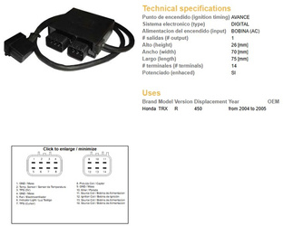 Dze moduł zapłonu cdi honda trx 450r '04-05