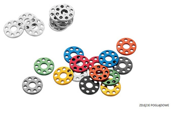 Podkładki aluminiowe pod śruby m6 (kpl.10 szt.) średnica zewnętrzna 18 mm kolor zielony