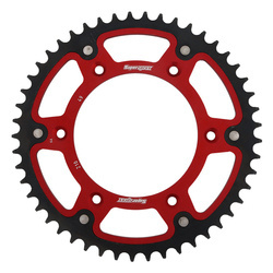 Zębatka tylna 289 49 stealth (stalowo-aluminiowa) honda cr/crf/xr '83-'16 (jtr210.49) kolor czerwony