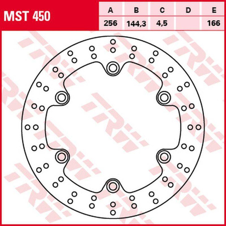 Tarcza hamulcowa przód honda nss 125 forza '15-, sh 300 '07-, (256x144x4,5mm)