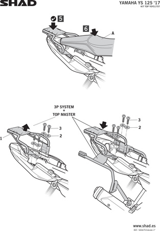 Stelaż kufra tylnego Shad do Yamaha YS 125