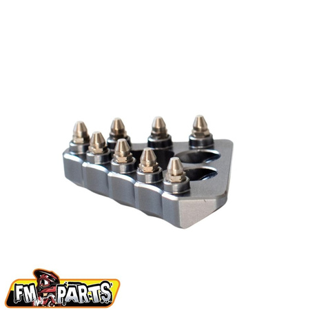 STOPKA DŹWIGNI HAMULCA TYLNEGO (SZEROKA) KTM/HUSQVARNA KOLOR SREBRNY (GUN METAL)