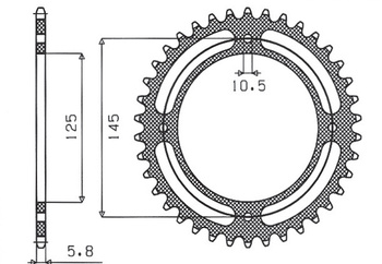 Zębatka tylna 857 41 yamaha xt 600 '83-94, xt 600z tenere 84-89 (jtr857.41) (łańc. 520) (85741jt)