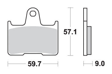 Klocki hamulcowe kh254 racing dual carbon kolor czarny pasuje do: suzuki gsxr '04-'06 tył