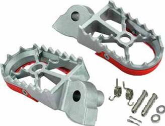 Podnóżki pegi honda cr 125/250r '02-'08; crf 250r/x '04-'22; crf 300l '21-'23; crf 450r/x '02-'22; crf 1000l '18-'22 ( stal nierdzewna w komplecie z zestawem montażowym 2 sprężyny, 2 sworznie, 2 podkładki, 2 zawleczki)