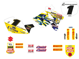 Komplet naklejek (oklein) suzuki rm 125/250 '01-'08 replica team suzuki 2003