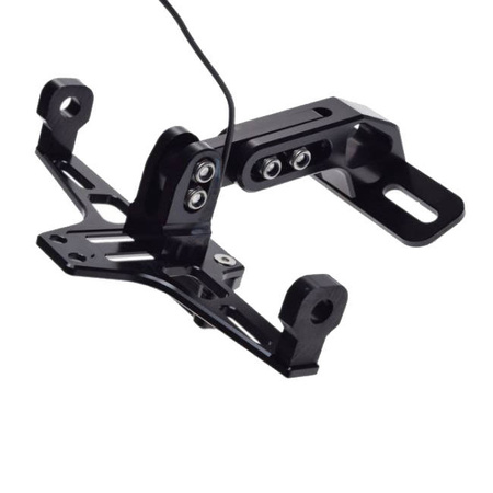 Uchwyt tablicy rejestracyjnej uniwersalny z led czarny