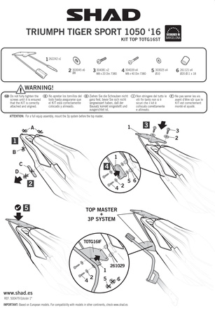 Stelaż kufra tylnego Shad do Triumph Sport 1050 17-18