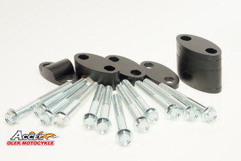 MOCOWANIE/PODWYŻKI KIEROWNICY (DÓŁ-22,2/GÓRA-22,2MM) (PLASTERKI 18+5+10+6=39MM) KOLOR CZARNY (BMA-02BK)