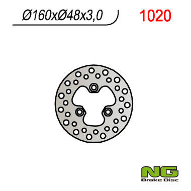 Tarcza hamulcowa przód suzuki ltr 450 (06-12) (160x48x3) (3x10,5mm)