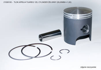 Vertex tłok aprilia tuareg 125, cylinder żeliwny (55,00mm=+1,00)
