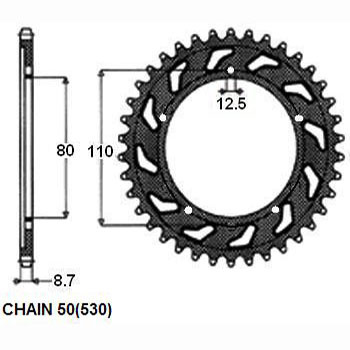 Zebatka napedzana stalowa sunstar sunr1-5338-40