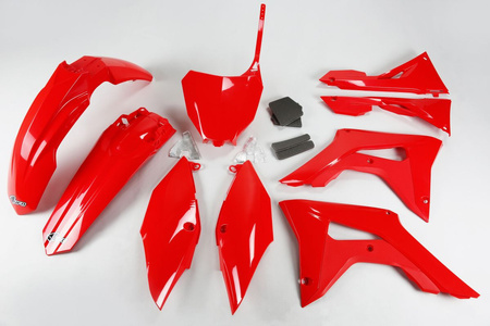 Komplet plastików honda crf 250r '18-21, crf 450r '17-20 z pokrywą filtra powietrza kolor czerwony
