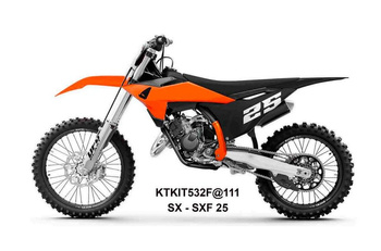 KOMPLET PLASTIKÓW (FULL KIT) Z OSŁONAMI TELESKOPÓW (AMORTYZATORÓW) KTM SX 125 / 150 / 250 / 300 '25-'26, SXF (SX-F) 250 / 350 / 450 '25-'26 KOLOR POMARAŃCZOWY / CZARNY / BIAŁY