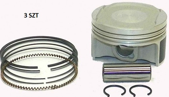 KOMPLET TŁOKÓW SEA DOO SPAACE '14-'19 (4T) (+0,50MM=74,50MM) (TŁOK 74,44MM) (3SZT) (SWORZEŃ 17MM) (TŁOK SEA DOO) 9.5:1