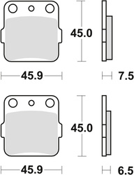 Klocki hamulcowe kh84/2 organic honda cr 80 / 85 86-07, kawasaki kx 80 / 85 88-18, yamaha yfm 350 92-10, yfm 600 / 660 98-05, przód / tył