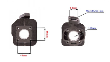 Cylinder Żeliwny Power Force Peugeot Buxy Speedfight Vivacity 40mm 2t