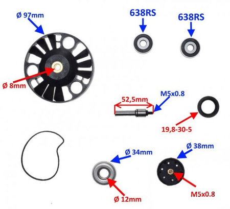 Pompa wody do skutera APRILIA ATLANTIC 125 PIAGGIO X8/9