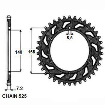 Zebatka napedzana stalowa sunstar sunr1-4656-47