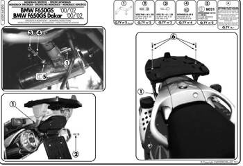 Stelaż Kufra Centralnego Bmw F 650gs (00-03), F 650gs Dakar (00-03) ( Bez Płyty )