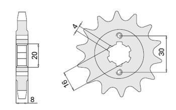 Zębatka przednia 718 13 husqvarna 125 '89-'94 (jtf718.13) (718-13)