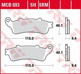 Klocki hamulcowe kh281 sinter honda fes 125/150 pantheon '98-'06, fes 250 foresight '98-'05 przód