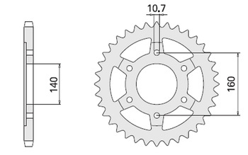 Zębatka tylna 502 47 502 47 kawasaki gpx750r (502-47) (jtr502.47)