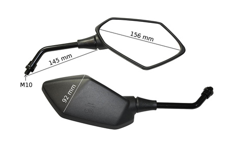 LUSTERKA PANORAMICZNE MOTOCYKLOWE M10 PARA R+L