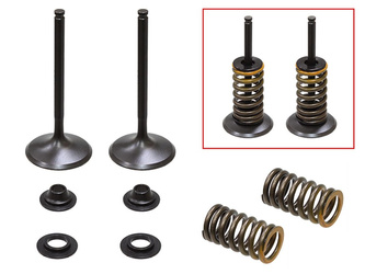 ZAWORY SSĄCE (KOMPLET 2 SZT. ZAWORÓW ZE SPRĘŻYNAMI I PODKŁADKAMI) YAMAHA WRF 450 '16-'20, (WR 450 F) Y450 '14-'19, YZ 450FX '16-'20 STALOWE (MX-09554I) (36,95X5,47X83,68MM