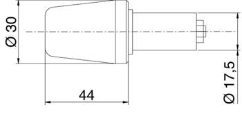 Końcówki ciężarki kierownicy średnica 17,5mm kolor czarny