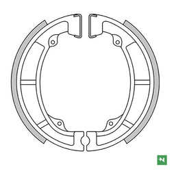 Szczęki hamulcowe przód kawasaki kdx 175 '80-'82, ke 125/175 '76-'85, kl 250 '80-'84, klx 250 '79-'80, kx 125 '74-'80 (120x28mm)