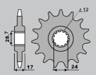 Zębatka przednia 295 15 honda cbr 600f '87-'96 (jtf295.15)