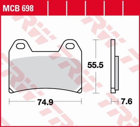 Klocki hamulcowe kh244 organic honda cb 400 super four '97-, bmw r nine t '16-'18, ducati 748/996 '98-'07, multistrada 1200 '10-'18, yamaha 