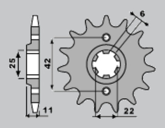 Zębatka przednia 277 15 18nc honda ft 500 c 82-84 (łańc. 530)