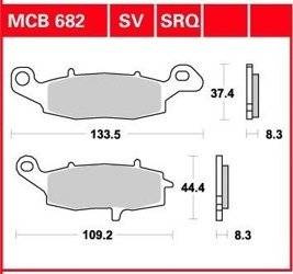 KLOCKI HAMULCOWE MOTOCYKLOWE TRW MCB682