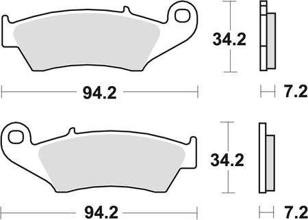 Klocki hamulcowe kh185 kh389 sinter sinter street honda xl 125 03-08, xr 400 96-03, xlv 650 transalp 97-13, xrv 750 africa twin 93-03, kawas
