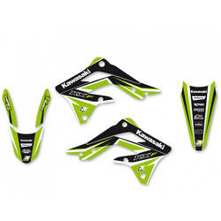 Komplet naklejek (oklein) kawasaki kxf450 '12-'15 dream 4 kolor zielony/czarny