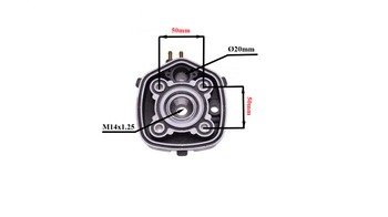 Głowica Cylindra 50 Ccm 2t L/C 47mm Czarna Minarelli Horizontal Aprilia Malaguti Power Force