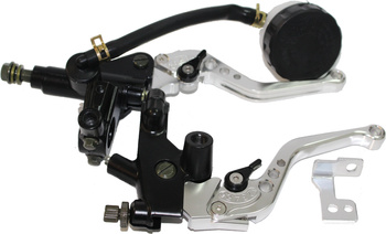Dźwignie Sprzęgła I Hamulca Z Pompą Hamulcową Power Force Kolor Srebrny  Dht000086