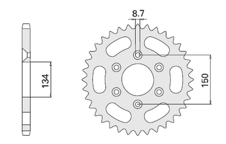 Zębatka tylna 4350 52 (459-52) honda cb 500 (94-03), cb 750 (92-03) (jtr1332.52) (łańc. 525)