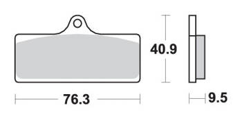 Klocki hamulcowe kh315 track&sport sinter do zacisku a.p. Racicp 4488 two pad radia, 4 piston monoblock kolor złoty