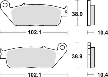Klocki hamulcowe kh196 organic honda cbr 1000f, 90-92 st 1100 90-95, yamaha mt-01 05-12, tył