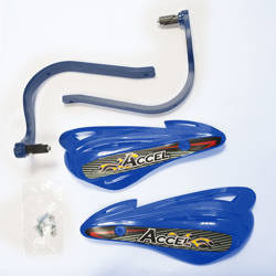 Osłony rąk (handbary) z mocowaniem aluminiowym atv (22+28mm) (alu-niebieski, plastik-niebieski)