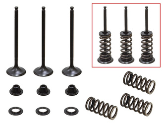 ZAWORY SSĄCE (KOMPLET 2 SZT. ZAWORÓW ZE SPRĘŻYNAMI I PODKŁADKAMI) YAMAHA Y250 '01-'13, GAS GAS EC 250F '10-15, 300F '13-15 STALOWE (XU-09519I, XU-09522I) (23X3,99X78,6MM) (23X3,98X80,1MM)