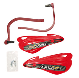 Osłony rąk (handbary) z mocowaniem aluminiowym atv (22+28mm) (alu-czerwony, plastik-czerwony)