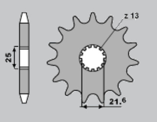 Zębatka przednia 518 13 kawasaki kz/gpz 650/750 (518-13) (jtf518.13)