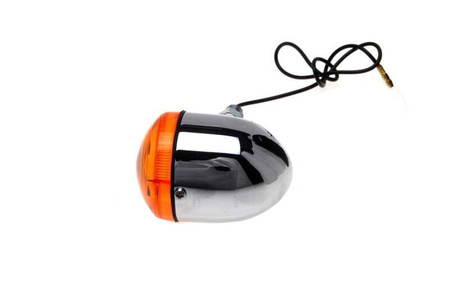 Kierunkowskaz chrom bullet krótki wspornik 10 mm