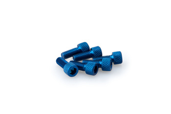 Śruby z anodyzowanego aluminium blister 6 śrub imbusowych m6x15mm niebieskie