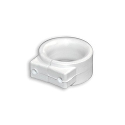 Prowadnica (mocowanie) linki kolor biały (okrągła dzielona między śrubami)