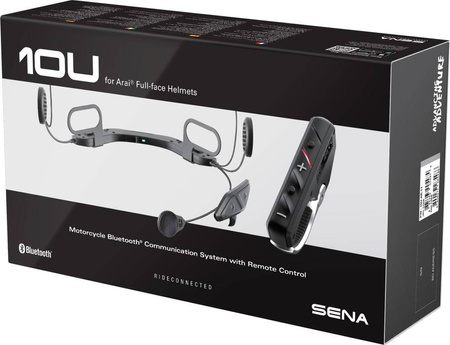 Interkom motocyklowy 10u bluetooth 4.1 do 1600m z radiem fm i pilotem sc-4b-01 do kasku arai (integralne) ( 1 zestaw ) (el)